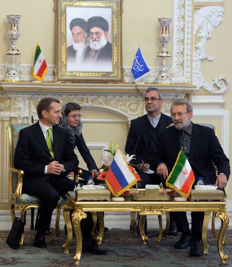 Russian State Duma Chairman Sergei Naryshkin visits Iran