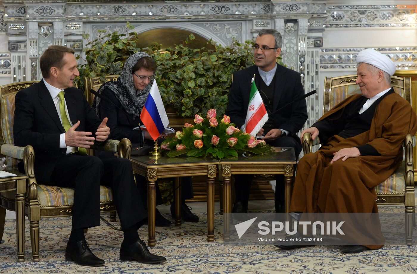 Russian State Duma Chairman Sergei Naryshkin visits Iran