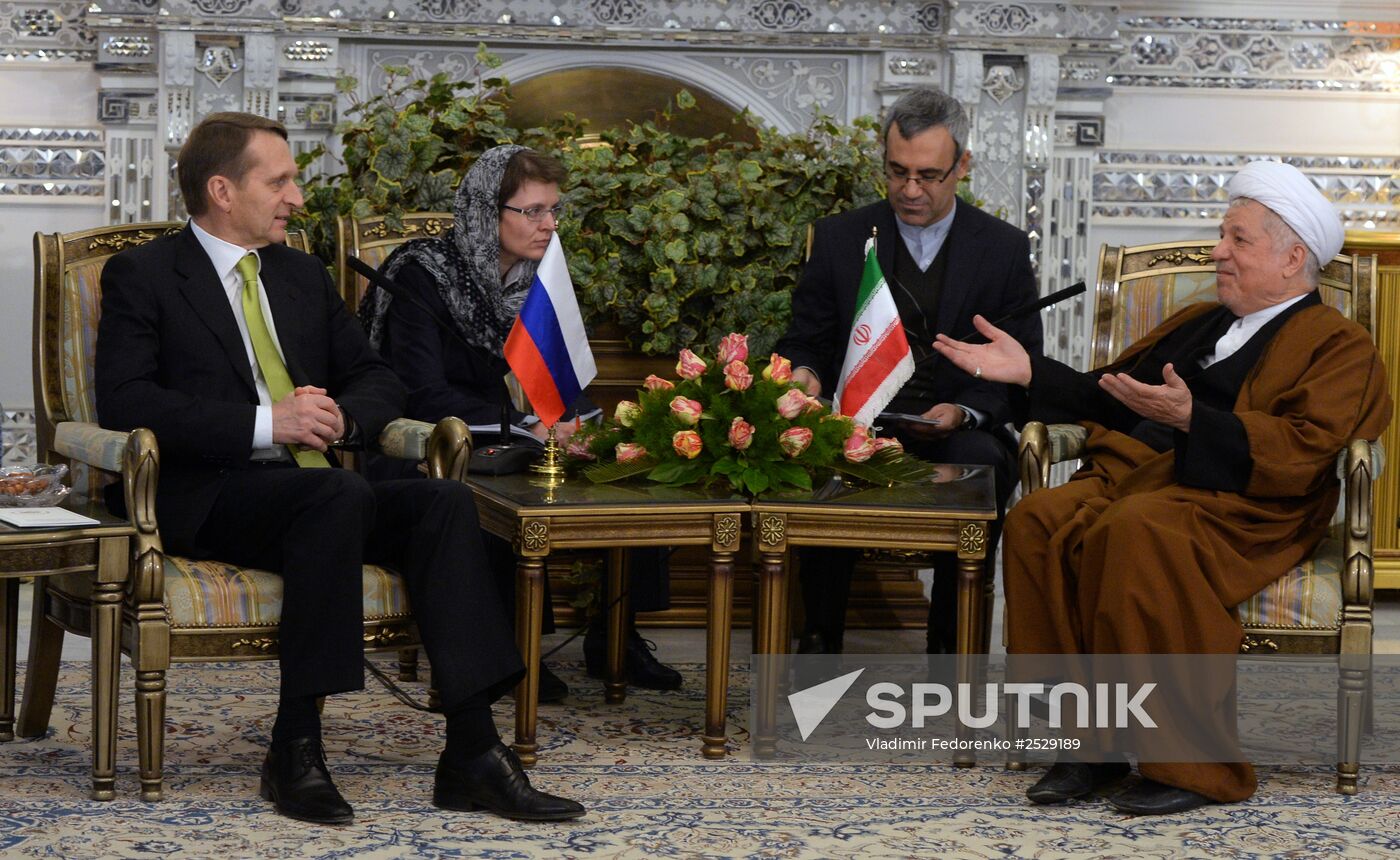 Russian State Duma Chairman Sergei Naryshkin visits Iran