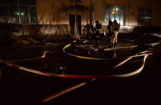 Fire contained at Moscow research institute