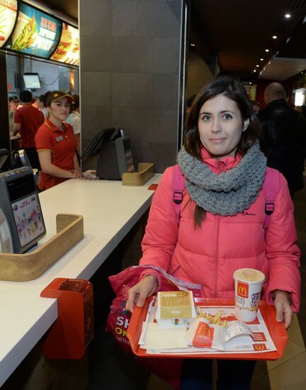 McDonald's restaurant on Pushkin Square reopens