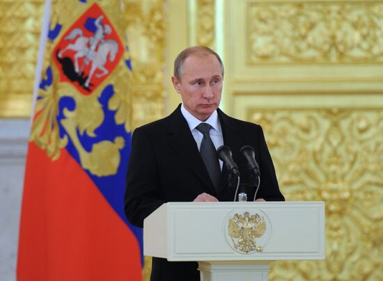 Ceremony of presenting credentials to Russian President Vladimir Putin