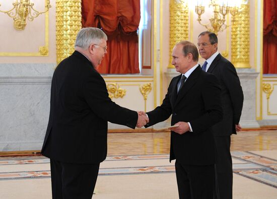 Ceremony of presenting credentials to Russian President Vladimir Putin