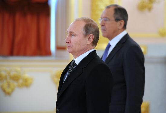 Ceremony of presenting credentials to Russian President Vladimir Putin