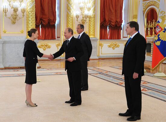 Ceremony of presenting credentials to Russian President Vladimir Putin