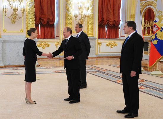 Ceremony of presenting credentials to Russian President Vladimir Putin
