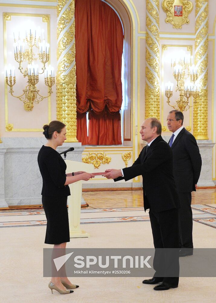 Ceremony of presenting credentials to Russian President Vladimir Putin