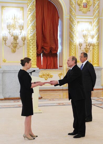 Ceremony of presenting credentials to Russian President Vladimir Putin