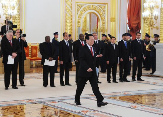 Ceremony of presenting credentials to Russian President Vladimir Putin