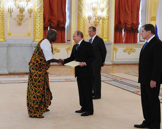 Ceremony of presenting credentials to Russian President Vladimir Putin