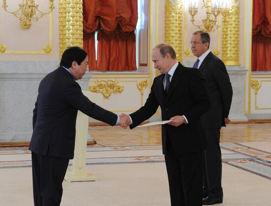 Ceremony of presenting credentials to Russian President Vladimir Putin