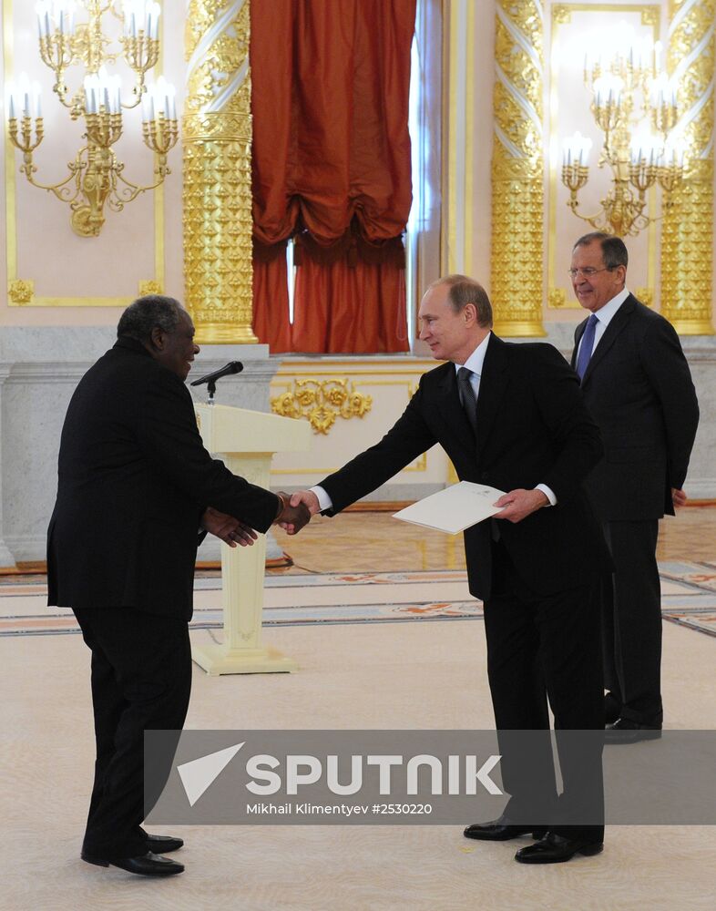 Ceremony of presenting credentials to Russian President Vladimir Putin