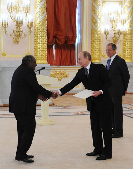 Ceremony of presenting credentials to Russian President Vladimir Putin