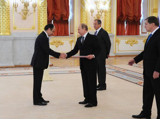 Ceremony of presenting credentials to Russian President Vladimir Putin