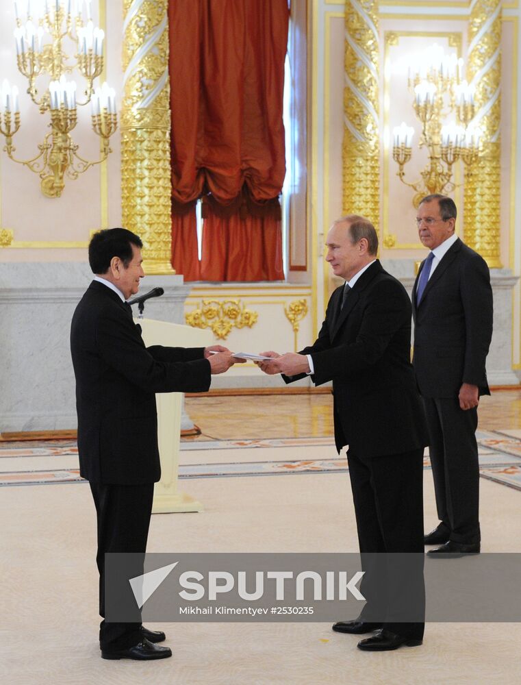 Ceremony of presenting credentials to Russian President Vladimir Putin