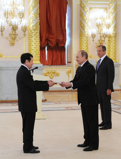 Ceremony of presenting credentials to Russian President Vladimir Putin