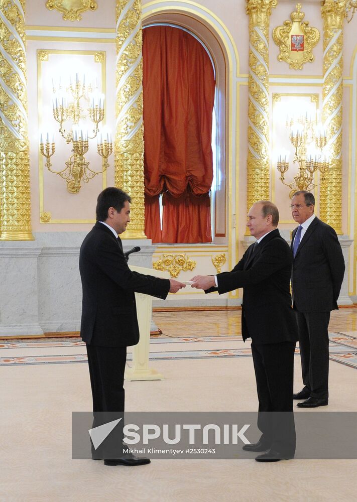 Ceremony of presenting credentials to Russian President Vladimir Putin