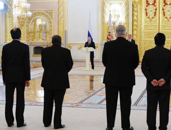 Ceremony of presenting credentials to Russian President Vladimir Putin