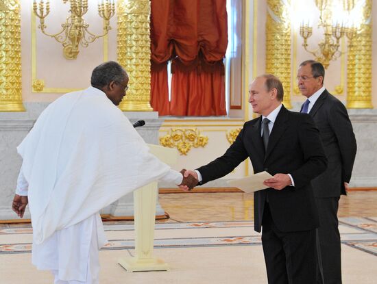 Ceremony of presenting credentials to Russian President Vladimir Putin