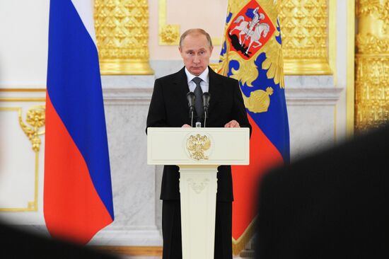 Ceremony of presenting credentials to Russian President Vladimir Putin