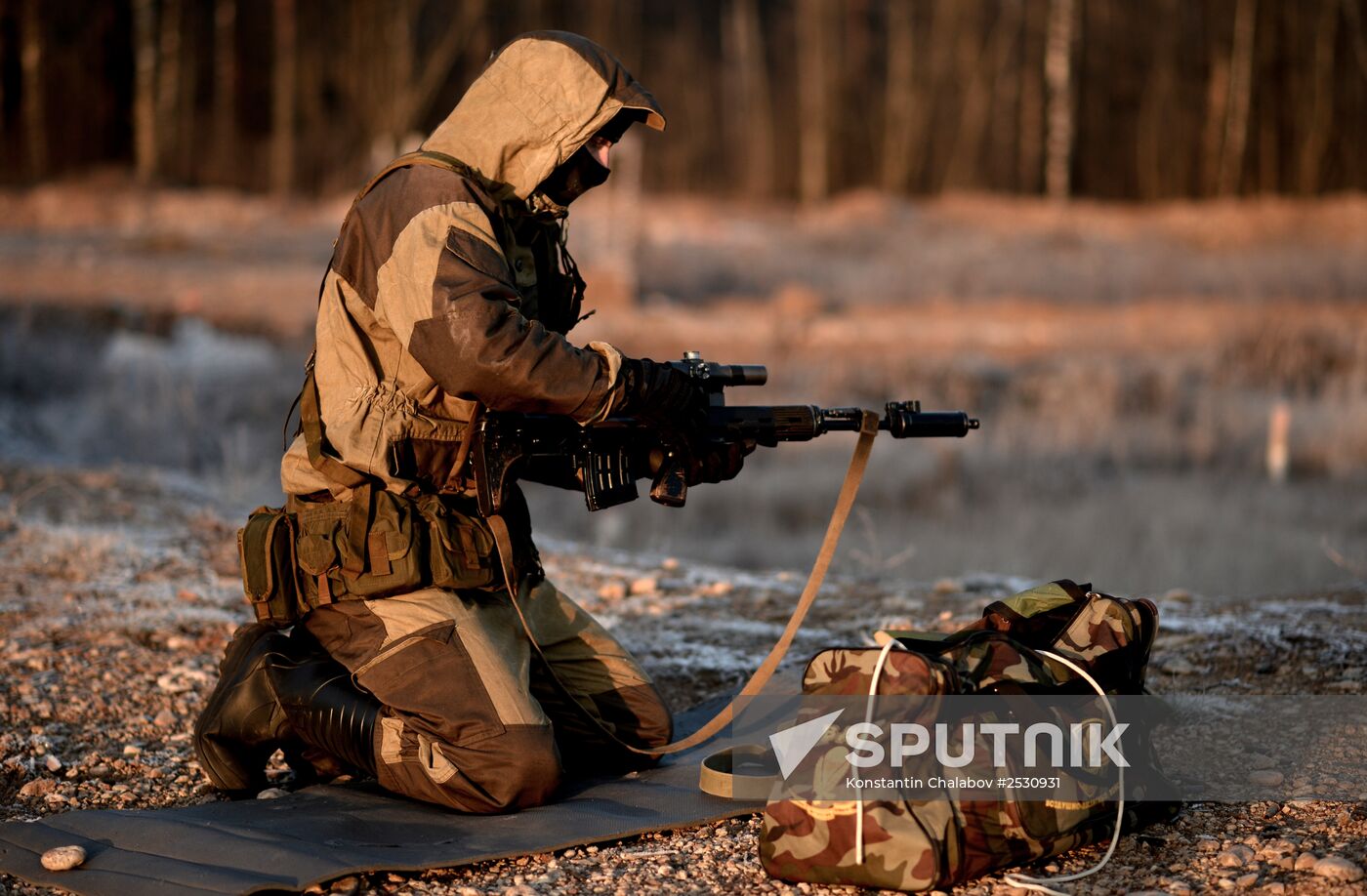 Special Rapid Response Unit practice before a mission in Dagestan