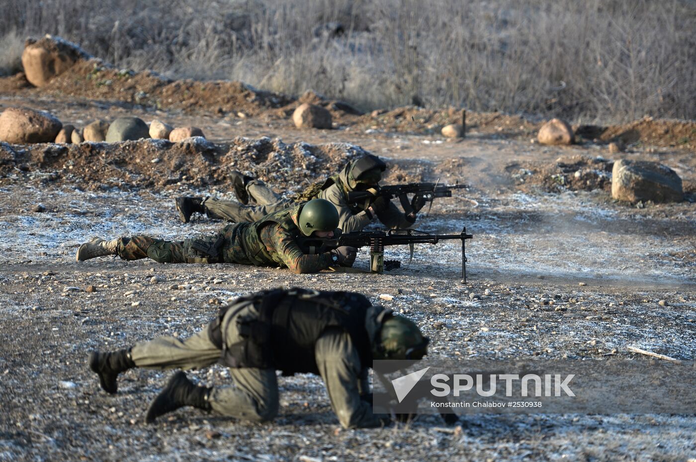 Special Rapid Response Unit practice before a mission in Dagestan