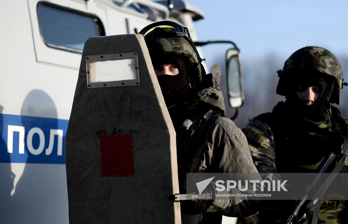 Special Rapid Response Unit practice before a mission in Dagestan