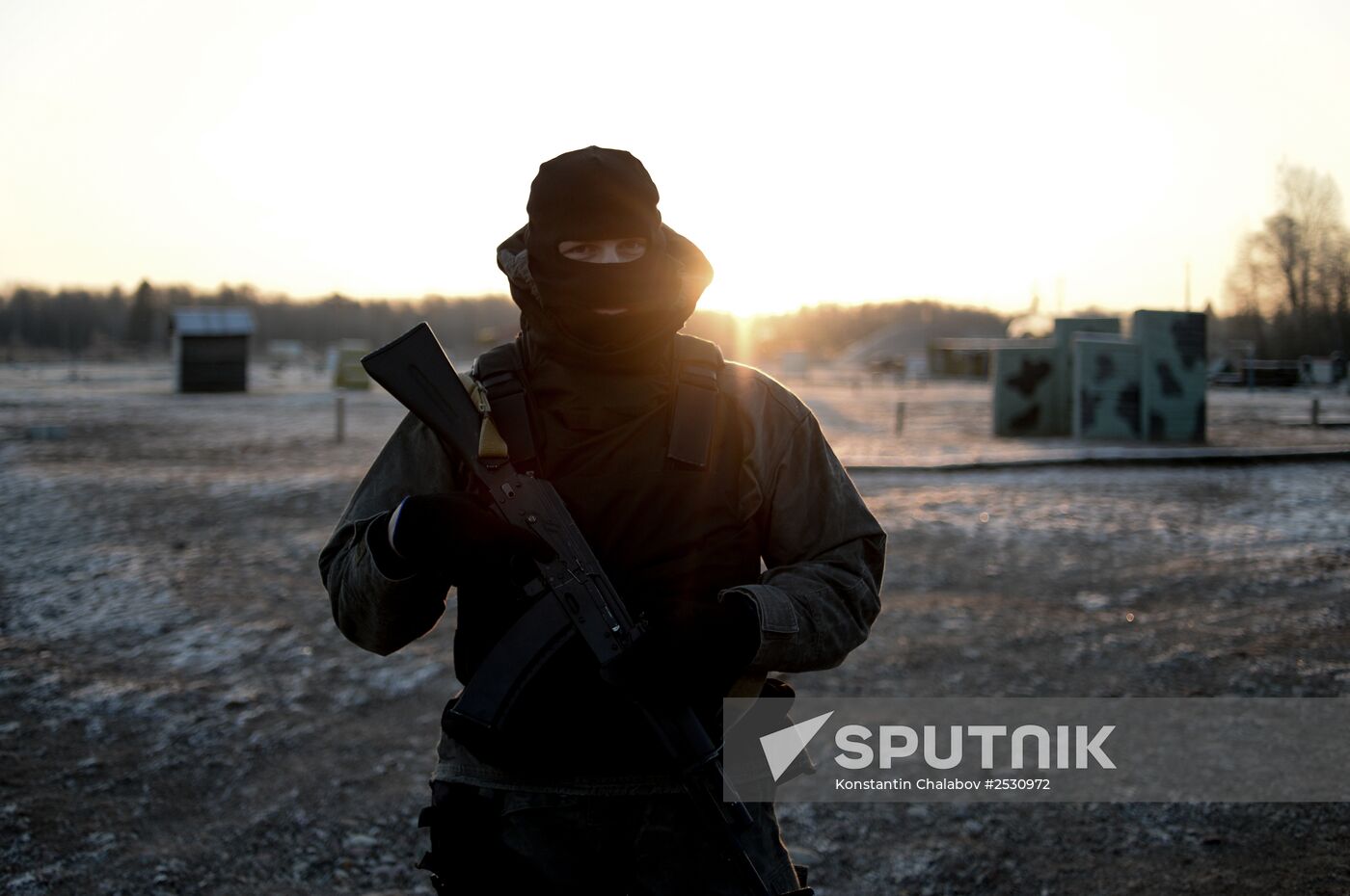 Special Rapid Response Unit practice before a mission in Dagestan