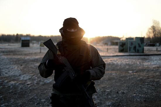 Special Rapid Response Unit practice before a mission in Dagestan