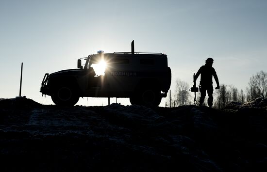 Special Rapid Response Unit practice before a mission in Dagestan