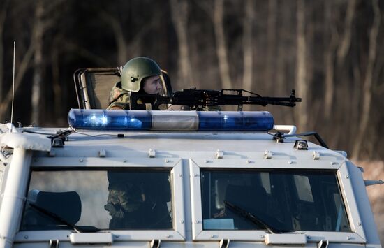 Special Rapid Response Unit practice before a mission in Dagestan