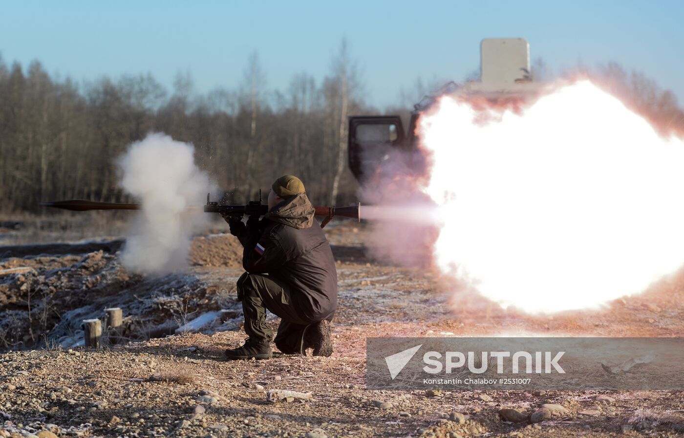 Special Rapid Response Unit practice before a mission in Dagestan