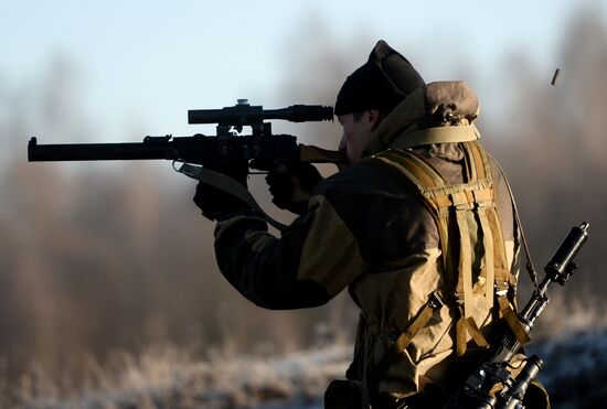 Special Rapid Response Unit practice before a mission in Dagestan