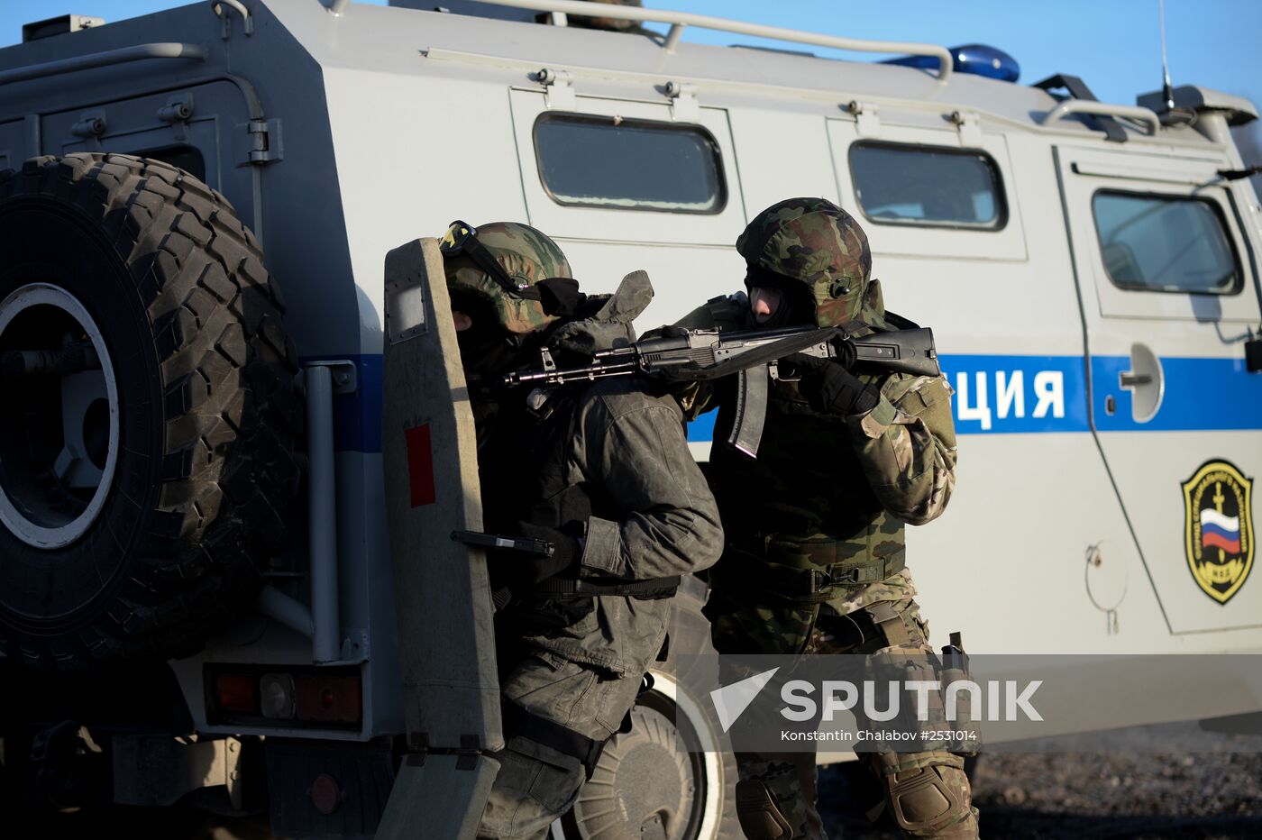 Special Rapid Response Unit practice before a mission in Dagestan