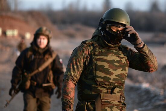 Special Rapid Response Unit practice before a mission in Dagestan