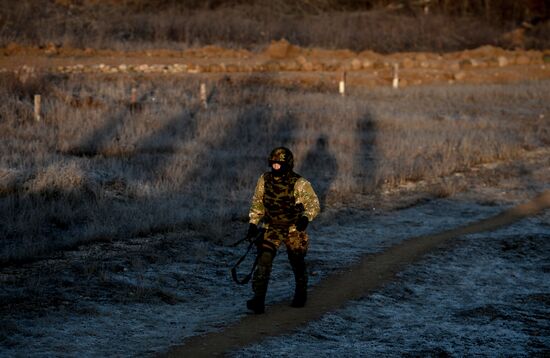 Special Rapid Response Unit practice before a mission in Dagestan
