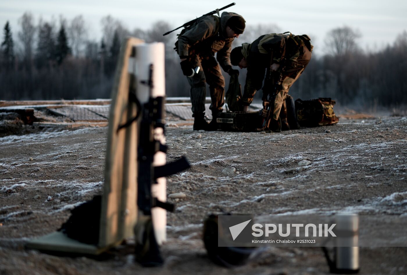 Special Rapid Response Unit practice before a mission in Dagestan