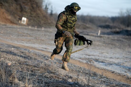 Special Rapid Response Unit practice before a mission in Dagestan