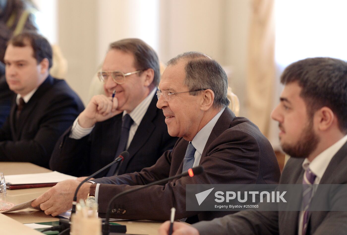 Foreign Minister Sergei Lavrov meets with Saudi counterpart