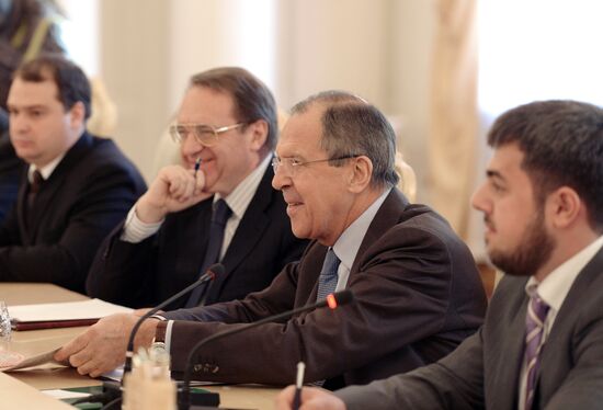 Foreign Minister Sergei Lavrov meets with Saudi counterpart