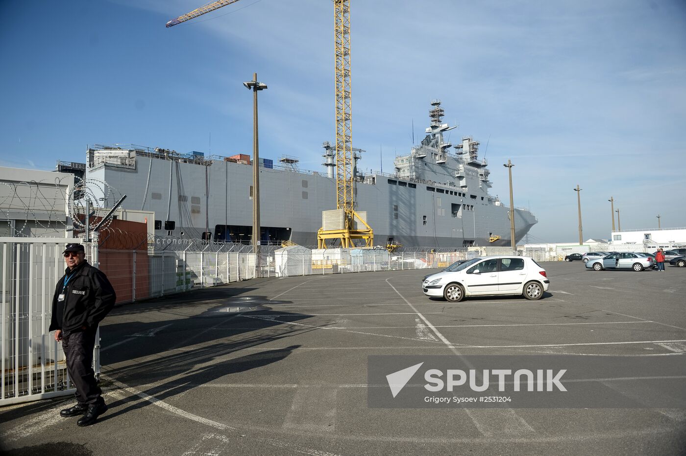 Second Mistral helicopter carrier floated out in France