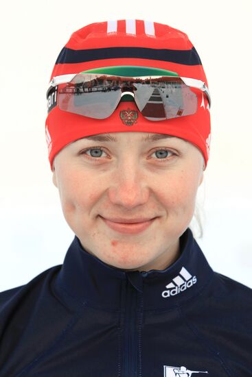 Russian national women's biathlon team holds training session