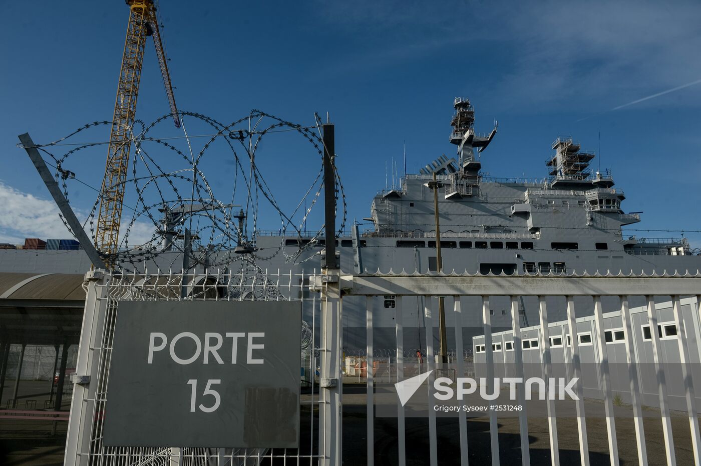 Second Mistral helicopter carrier floated out in France