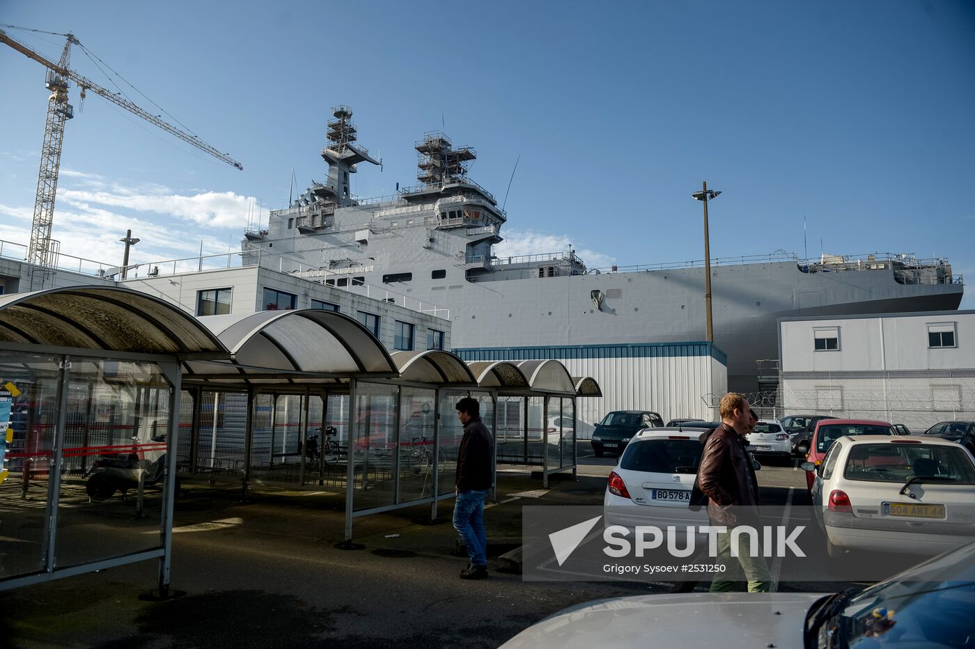 Second Mistral helicopter carrier floated out in France
