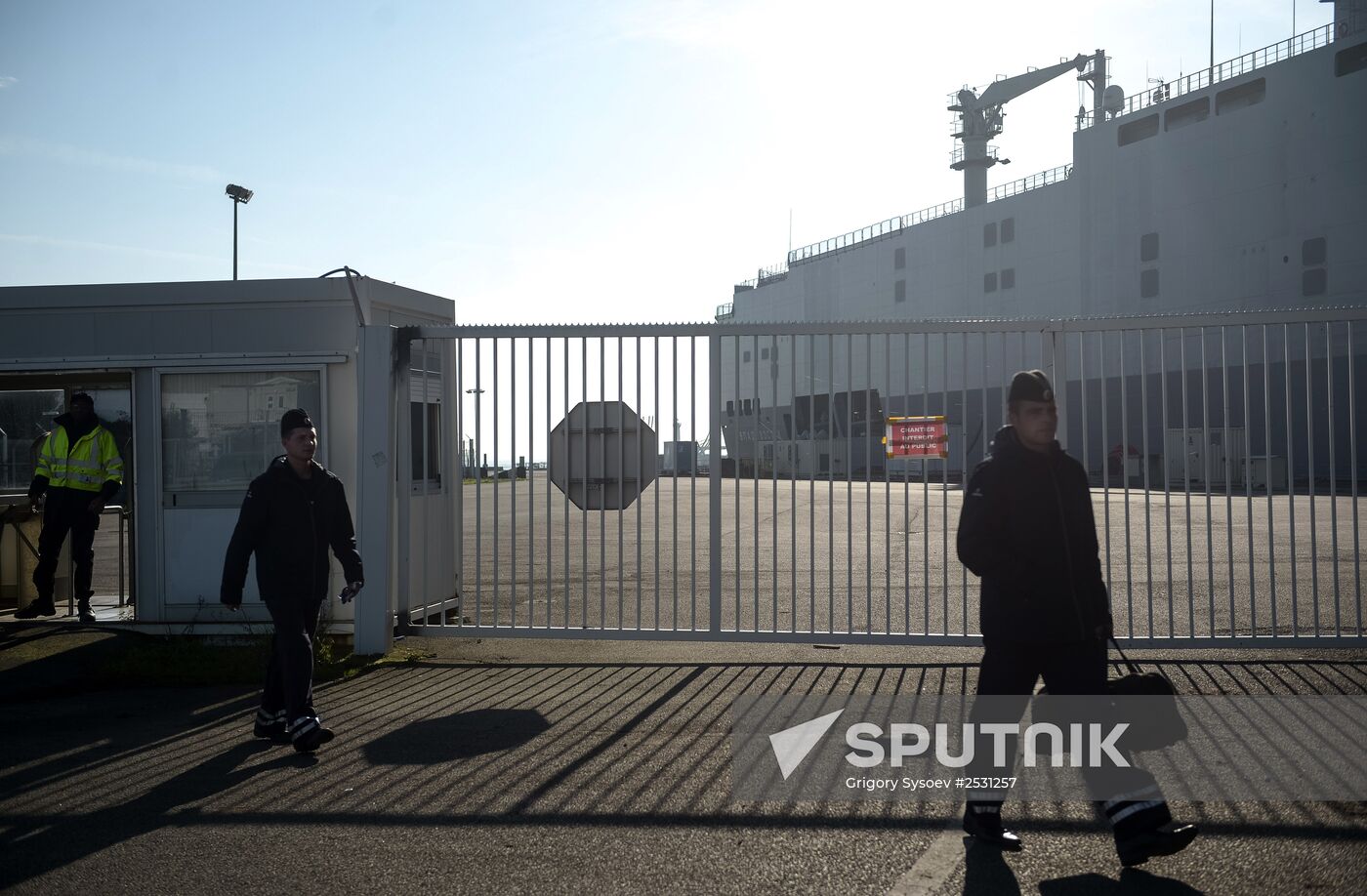 Second Mistral helicopter carrier floated out in France