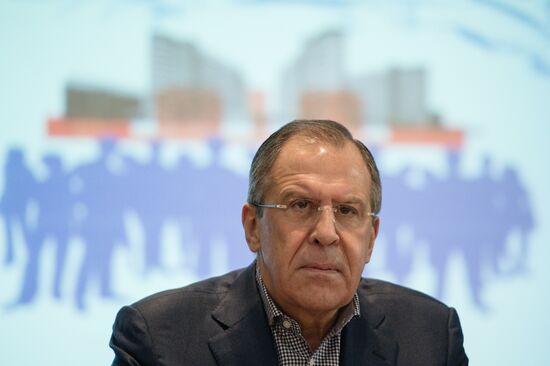Foreign Minister Sergey Lavrov attends Russian Foreign and Defense Policy Council Assembly Meeting