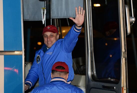 Preparations for launch of Soyuz-FG rocket with Soyuz TMA-15M spacecraft