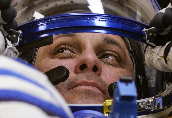 Preparations for launch of Soyuz-FG rocket with Soyuz TMA-15M spacecraft