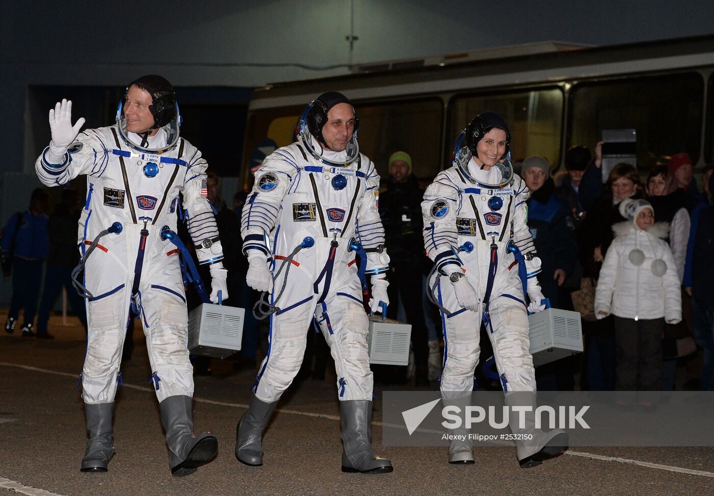 Preparations for launch of Soyuz-FG rocket with Soyuz TMA-15M spacecraft