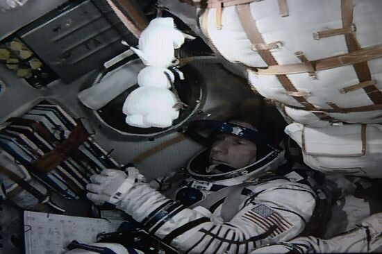 Preparations for launch of Soyuz-FG rocket with Soyuz TMA-15M spacecraft